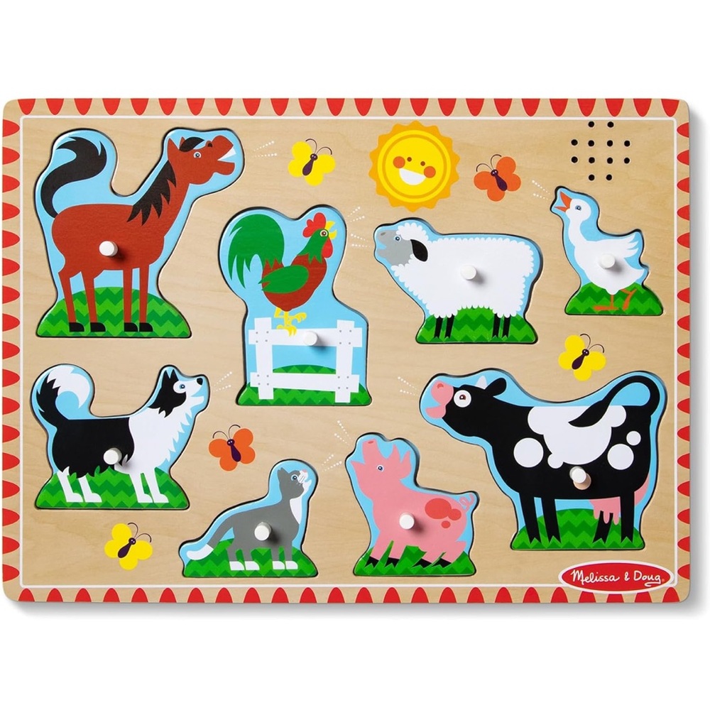 Melissa & Doug Farm Animals Sound Puzzle - Red, Green, Blue - Picture 2 of 6